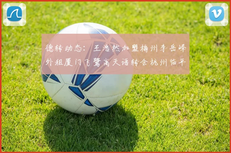 德转动态：王浩然加盟梅州李岳峰外租厦门飞鹭高天语转会杭州临平吴越