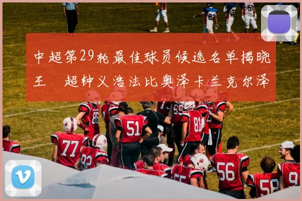 中超第29轮最佳球员候选名单揭晓王燊超钟义浩法比奥泽卡兰克尔泽齐聚争夺荣耀